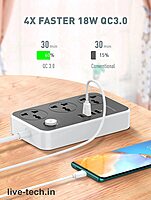 Live Tech PS 06C Surge Protector – Fast Charge Strip offers 6 AC outlets and 2 USB ports for quick charging. Protects devices from surges with a compact design, ideal for home or office use.