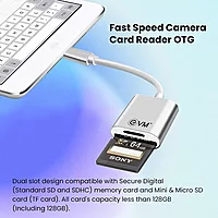 EVM CR-004 Lightning to SD + TF Card Reader
