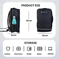 Portronics Elements U Backpack – 15.6 Inch Laptop Backpack | Grey | 1 Year Warranty