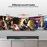 Portronics Sound Slick IV – 120W Bluetooth Soundbar offers immersive sound with deep bass, sleek design, and multiple connectivity options. Perfect for enhancing your home entertainment experience.