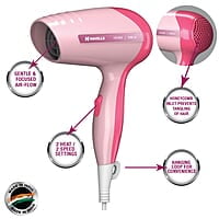 Havells 1200W Powerful Hair Dryer  Heat Settings (Hot/Warm) Heat Balance Technology