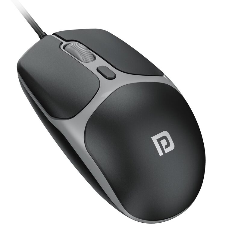 Portronics Toad 103 Wired Mouse – 1200 DPI | 4 Buttons | 1.25m USB Cable | Black | 1 Year Warranty