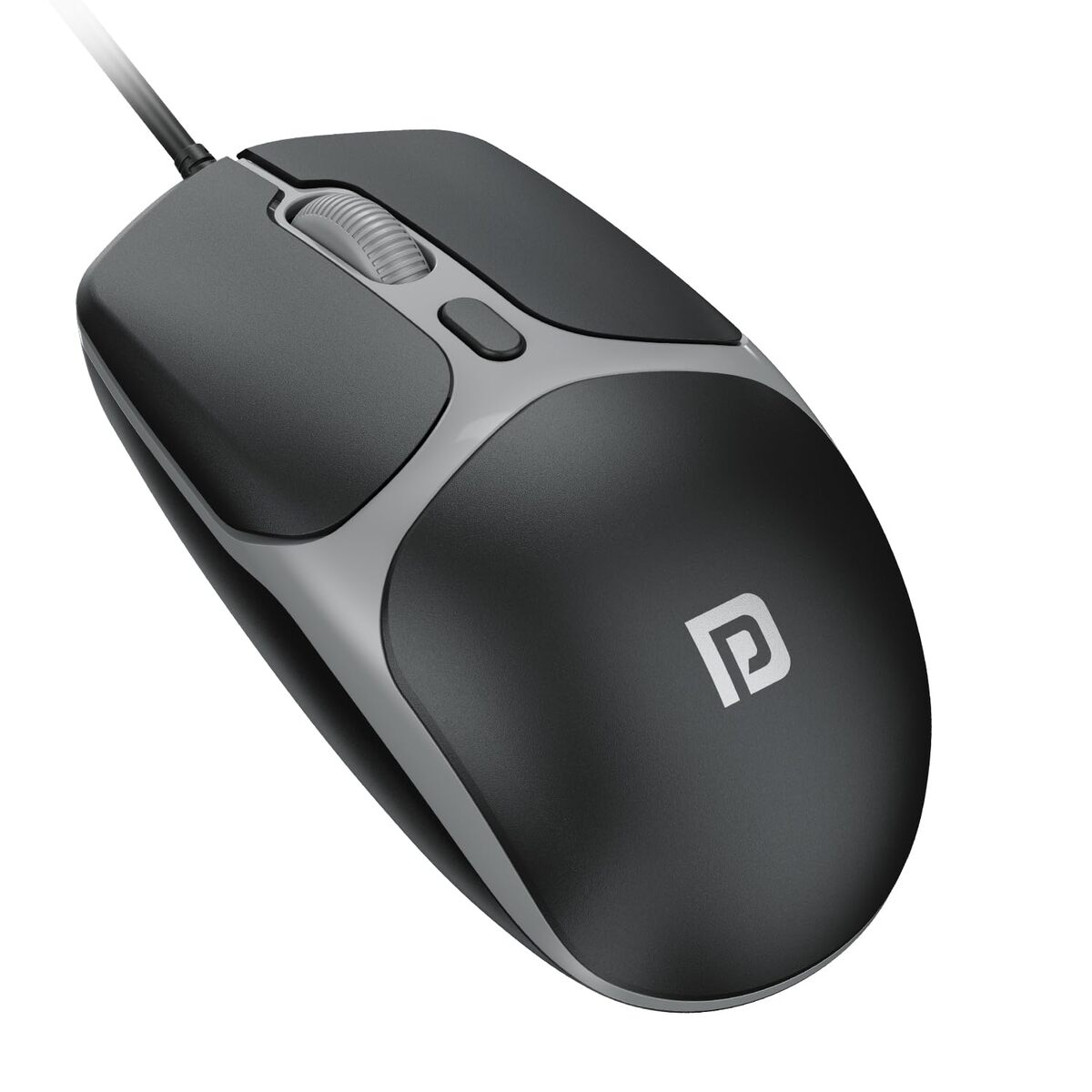 Portronics Toad 103 Wired Mouse – 1200 DPI | 4 Buttons | 1.25m USB Cable | Black | 1 Year Warranty