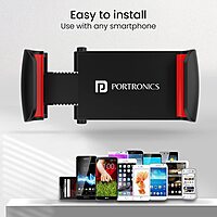 Portronics Clamp 2 Car AC Vent Mobile Holder – 360° Rotation  | Black | 1 Year Warranty