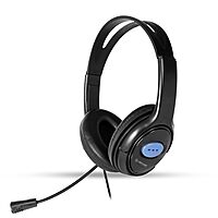 Lapcare LWS-004 Wired Stereo Headset with Mic | On-Ear Headphones with Soft Cushions, 1.8m Cable & Adjustable Mic – Ideal for Online Classes, Office Calls & Gaming