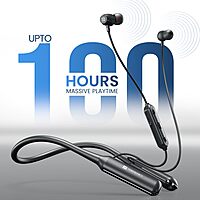 Portronics Harmonics Y4 Bluetooth In-Ear Headset – V5.4, Type-C | 100Hrs Play Time | Black