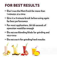 Borosil NutriFresh Portable Mini-Blender & Grinder, 500 ml Blending Jar, 300 ml Chutney Jar, For Blending Smoothies & Chutneys, Dry Grinding Spices, Black, 400 W