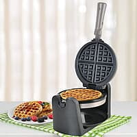 Wonderchef 1000 Watt Belgian Waffle Maker Non-stick Plates 180 Degree Rotating Function For Uniform Baking
