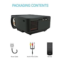 Portronics POR 624 Portable LED Projector (Black), USB