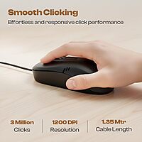 Lapcare L-60 Plus Optical Mouse – 1000 DPI | Ergonomic Design | USB Interface | Plug & Play | PC & Laptop Mouse