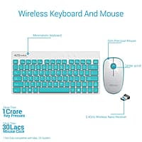 Portronics Key2-A Combo of Multimedia Wireless Keyboard & Mouse, Compact Light-Weight for PCs, Laptops and Smart TV