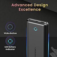 PowerPod 20K – 20000mAh, 22.5W Fast Charging | Portronics, compact design, dual USB output, LED indicator, perfect for travel, compatible with smartphones, tablets, and more. Stay powered!