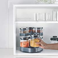 BOROSIL SET OF 2 MICROWAVABLE KLIP - N - STORE SQUARE