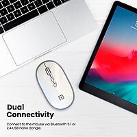 Portronics Toad II Grey – A versatile dual mode wireless mouse that connects via Bluetooth or USB receiver. Ergonomic design, smooth tracking, and long battery life make it perfect for work or play.