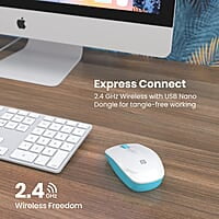 Portronics Toad 25 Wireless Mouse, 2.4 GHz with USB Nano Dongle, 1200 DPI Optical Tracking, Ambidextrous for PC, MacBook, Laptop