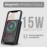 Portronics Mini 20K – 15W Wireless Magnetic 20000mAh Power Bank offers fast charging, sleek design, and portability. Perfect for on-the-go charging of your devices with magnetic alignment.