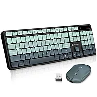 Portronics Key11 Green Combo | BT 5.3, USB, Type-C, Silent Keys, Ergonomic Design, Long Battery Life, Multi-Device Connectivity, Ideal for Home & Office, Sleek and Stylish Finish.