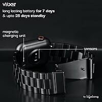 Vibez by Lifelong Hype Men Smartwatch with Bluetooth Calling Multiple Straps (VBSWM306