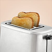 Crompton SunBrown Royale Pop-up Toaster 800W with Bun Warming Rack  7 Browning Levels with Reheat, Defrost & Cancel Function