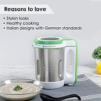 Wonderchef Automatic Soup Maker 1.0 Litre 800 Watts Heater Green