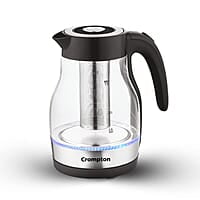 Crompton Deluxehot Glass Electric Kettle 1.7Ltr with Removable Infuser