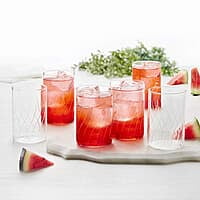 Borosil Vision Cascade Cut 350ml Set of 6 pcs Transparent Drinking Glass | Borosilicate Glass Tumblers for Water, Cold Drinks, Juice| Flame Proof, Microwave & Dishwasher Safe | For Daily use & Gifting