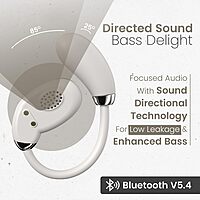 Portronics Twins 31 – OWS Earbuds, 24H Playtime, Beige. Enjoy seamless connectivity, rich sound quality, and a comfortable fit for all-day listening. Perfect for music lovers on the go!