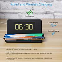 Portronics Freedom 4 – A versatile 3-in-1 device featuring a wireless charger, digital clock, and LED lamp. Perfect for bedside use, it combines functionality with modern design for convenience.