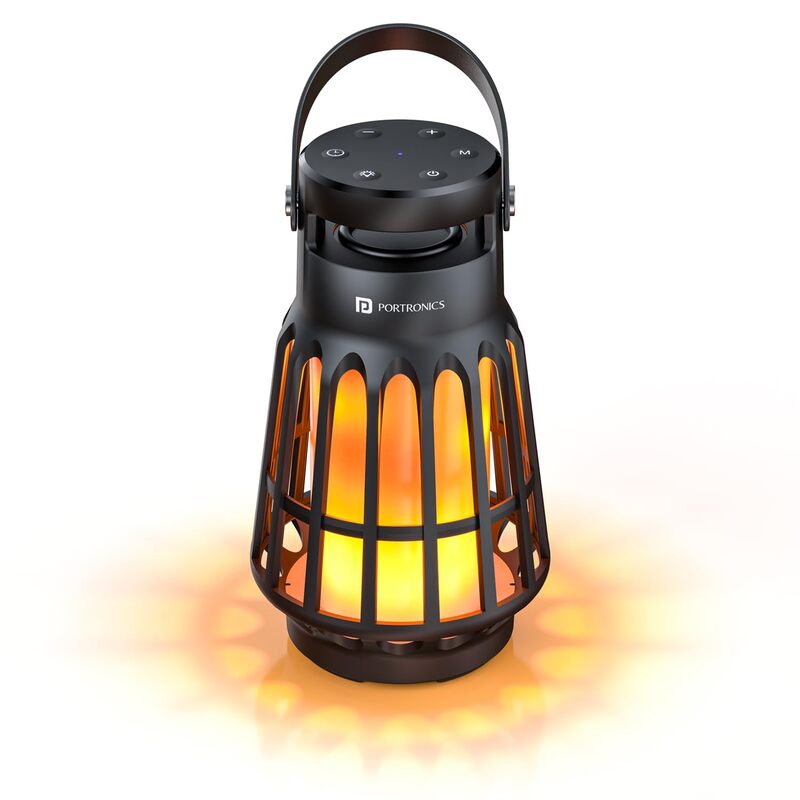 Portronics Dash 6 – 15W Portable Speaker | Flame Lamp Design, TWS Connectivity & Immersive Sound for Parties & Gatherings