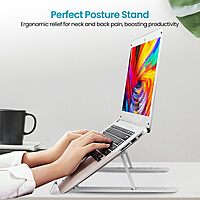 POR 2139 My Buddy K Lite Portable Laptop Plastic Stand – White | 1 Year Warranty