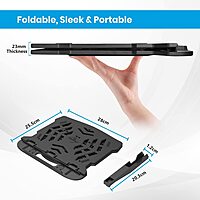 Portronics Hexa 22 Laptop Stand – 360° Rotation & Mobile Dock