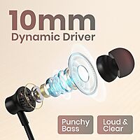 Portronics Harmonics Y2 Bluetooth In-Ear Headset – V5.3, Type-C | 40Hrs Play Time | Black