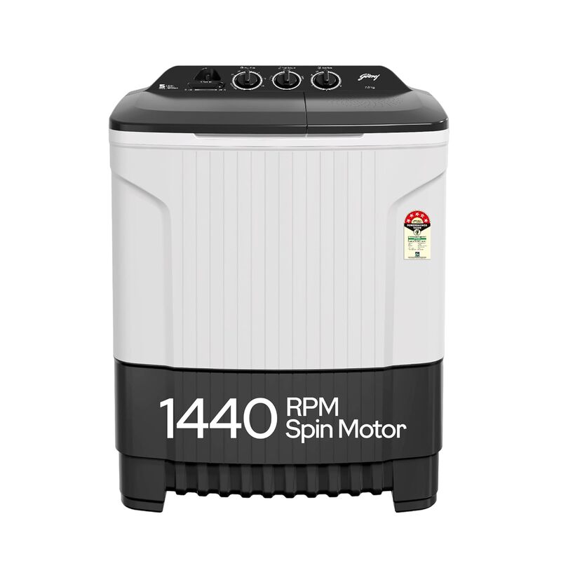 Godrej 7 Kg 5 Star, Active Soak Technology Semi-Automatic Top Load Washing Machine