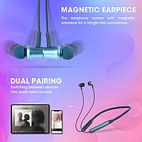 ZEBRONICS Zeb-Evolve BTv5.0, Voice Assistant, Rapid Charge, Dual Pairing, Call Function, Magnetic Earpiece Bluetooth Wireless in Ear Earphones with Mic