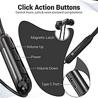 Portronics Harmonics Z3 Bluetooth In-Ear Headset – V5.2, Magnetic, Metal Head | 30Hrs Play | Blue