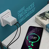 Portronics 1062W/B Adapto 62 Charger – 2.4A | Single USB Port | MicroUSB | White/Black