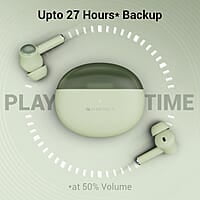 ZEBRONICS MIST in-Ear Wireless Earbuds, with up-to 27 Hours Backup, Environmental Noise Cancellation (ENC), Gaming Mode, Touch Control, Voice Assistant Support, Splash Proof Design