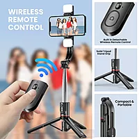 Portronics Lumistick – A versatile 360° selfie stick featuring adjustable light modes for perfect selfies. Compact design, easy to use, and ideal for capturing stunning moments anywhere!