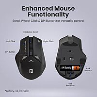 Portronics Key9 – Wireless Keyboard & Mouse Combo, Black. Stylish design, comfortable layout, stable wireless connection, extended battery life, ideal for work!