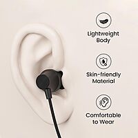 Portronics Conch Beat A In-Ear Earbuds – 3.5mm | On/Off Switch | Black | 6 Months Warranty