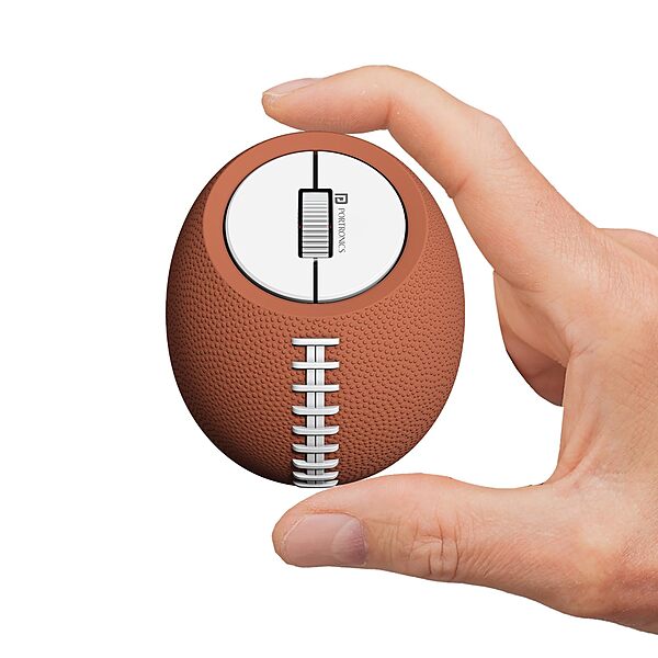 Portronics ToadPlay Rugby Mini Wireless Mouse – Dual Mode BT & 2.4GHz| Brown | 1 Year Warranty