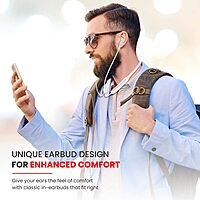 Portronics Harmonics Z5 – Bluetooth Headset, 33Hrs Playtime, Crisp Sound, Comfortable Fit, Sleek Design, Ideal for Music & Calls, Easy Controls, Lightweight, Perfect for Daily Use, White Color.