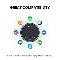 Portronics POR 1386 Talk One Bluetooth Conference Speaker – BT 5.3  3 NC Mics  360° Coverage  Black7