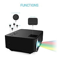 Portronics POR 624 Portable LED Projector (Black), USB