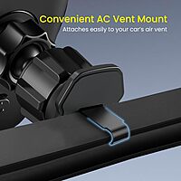 Portronics Clamp Z Car Phone Holder – 360° Rotation | Strong Grip | Black | 1 Year Warranty