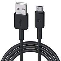 Portronics Konnect Link Micro USB Cable – 3A Fast Charging & 480 Mbps Data | 1M | Black