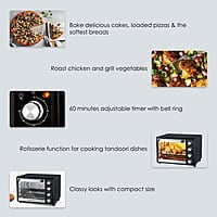 Wonderchef Oven Toaster Griller (OTG) 32 Litres, Stainless Steel With Rotisserie, Auto Power-Off With Bell, Heat Resistant