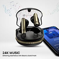 Portronics Twins S7 – TWS Earbuds, 35H Playtime, Black, Bluetooth 5.0, Touch Control, IPX4 Water Resistant, Deep Bass, Comfortable Fit, Quick Charge, Perfect for Music & Calls, Lightweight Design.