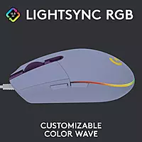 LOGITECH LIGHT SYNC WIRED GAMING MOUSE G203-MediumSlateBlue