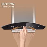 AGARO Elite Kitchen Chimney 60 cm 1200 m3/hr Auto-Clean curved glass Kitchen Hood